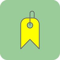 Tag Filled Yellow Icon vector