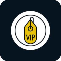 icono de dos colores de glifo vip vector