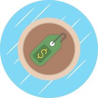 Tag Flat Blue Circle Icon vector