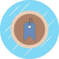 Tag Flat Blue Circle Icon vector