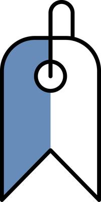 Tag Filled Half Cut Icon