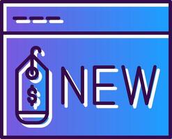 New Item Gradient Filled Icon vector