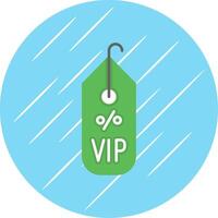 Vip Flat Blue Circle Icon vector