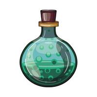 Halloween sorcery and magic items, game assets. potion bottle, lantern, skull, candle vector