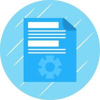 Project Management Flat Blue Circle Icon vector