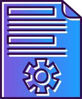Project Management Gradient Filled Icon vector