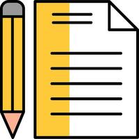 Document Filled Half Cut Icon vector