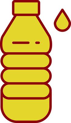Water Bottle Line Two Color Icon