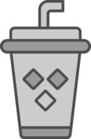 icono de línea de jugo de dos colores vector