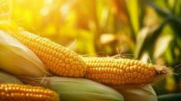 Close-Up of Corn on the Cob. . photo