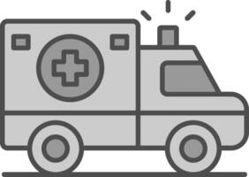 Ambulance Fillay Icon vector