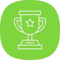 Trophy Line Curve Icon vector