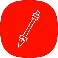 Spear Line Curve Icon vector