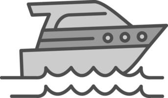 Speed Boat Fillay Icon vector