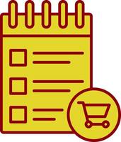 Shopping List Line Two Color Icon vector