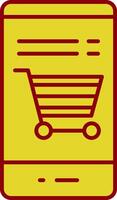 Online Shopping Line Two Color Icon vector