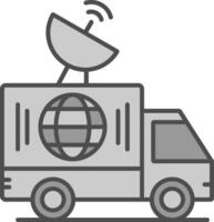 Noticias camioneta relleno icono vector