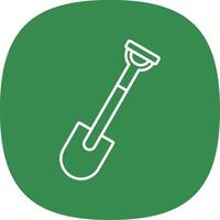 Shovel Line Curve Icon vector