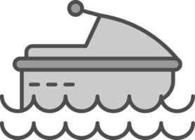 Jet Ski Fillay Icon vector