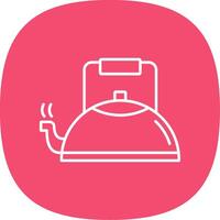 Kettle Line Curve Icon vector