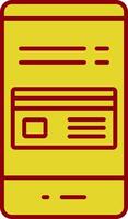 línea de pago con tarjeta icono de dos colores vector