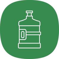 Water Flask Line Curve Icon vector