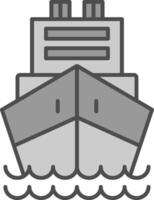 Logistics Ship Fillay Icon vector