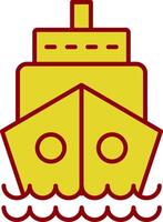 Ship Line Two Color Icon vector