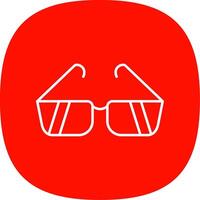 Sunglasses Line Curve Icon vector