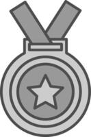 medalla relleno icono vector