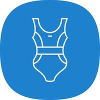 Swimsuit Line Curve Icon vector