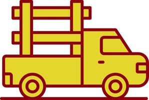 Pickup Truck Line Two Color Icon vector