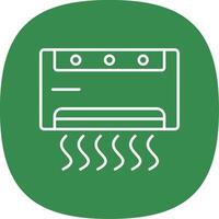 Air Conditioner Line Curve Icon vector