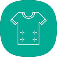 Shirt Line Curve Icon vector
