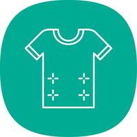 Shirt Line Curve Icon vector