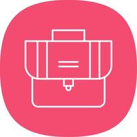 Suitcase Line Curve Icon vector
