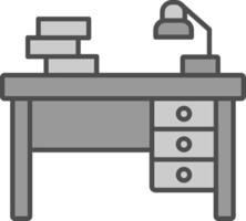 Desk Fillay Icon vector