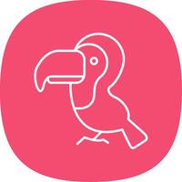 Toucan Line Curve Icon vector