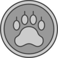 Pawprint Fillay Icon vector