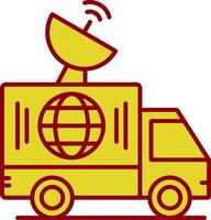 News Van Line Two Color Icon vector