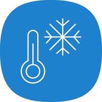 Cold Line Curve Icon vector