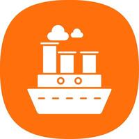 Steamboat Line Two Color Icon vector