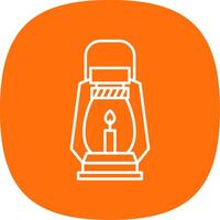 Gas Lamp Line Curve Icon vector