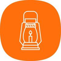 Gas Lamp Line Curve Icon vector