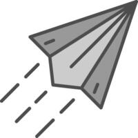 Paper Plane Line Two Color Icon vector