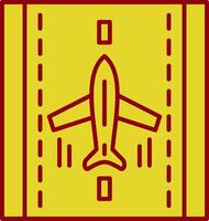 Landing Airplane Fillay Icon vector