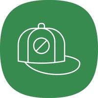 Baseball Cap Line Curve Icon vector