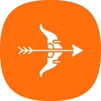 Bow And Arrow Line Two Color Icon vector