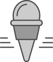 hielo crema relleno icono vector