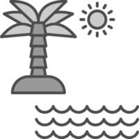playa relleno icono vector